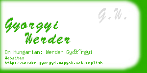 gyorgyi werder business card